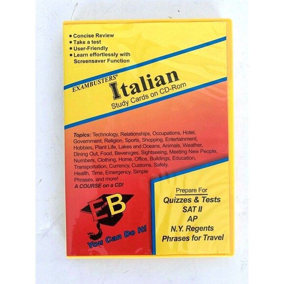 Ace's Italian CD Software Exambusters Study Cards - Picture 1 of 3